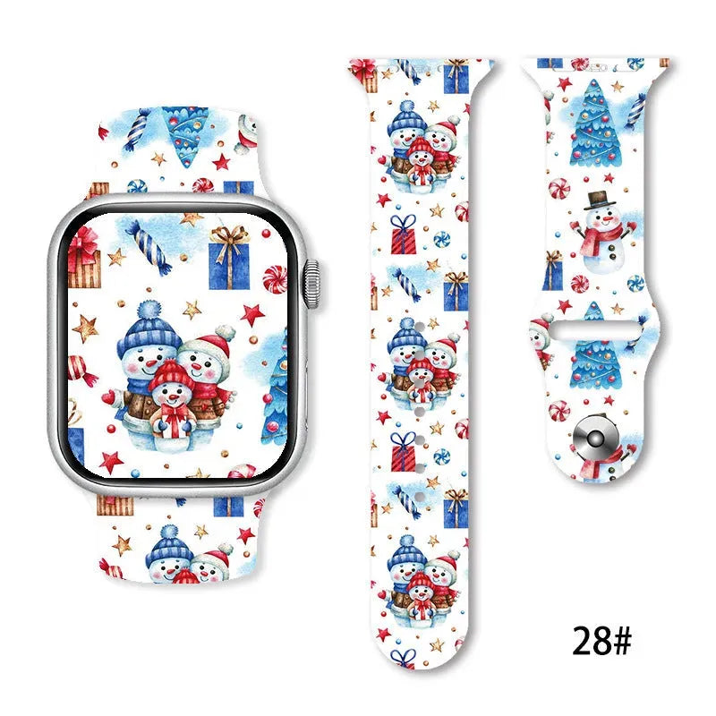 Christmas Silicone Strap Printing Suitable - Bellarte Enchanté Christmas Silicone Strap Printing Suitable